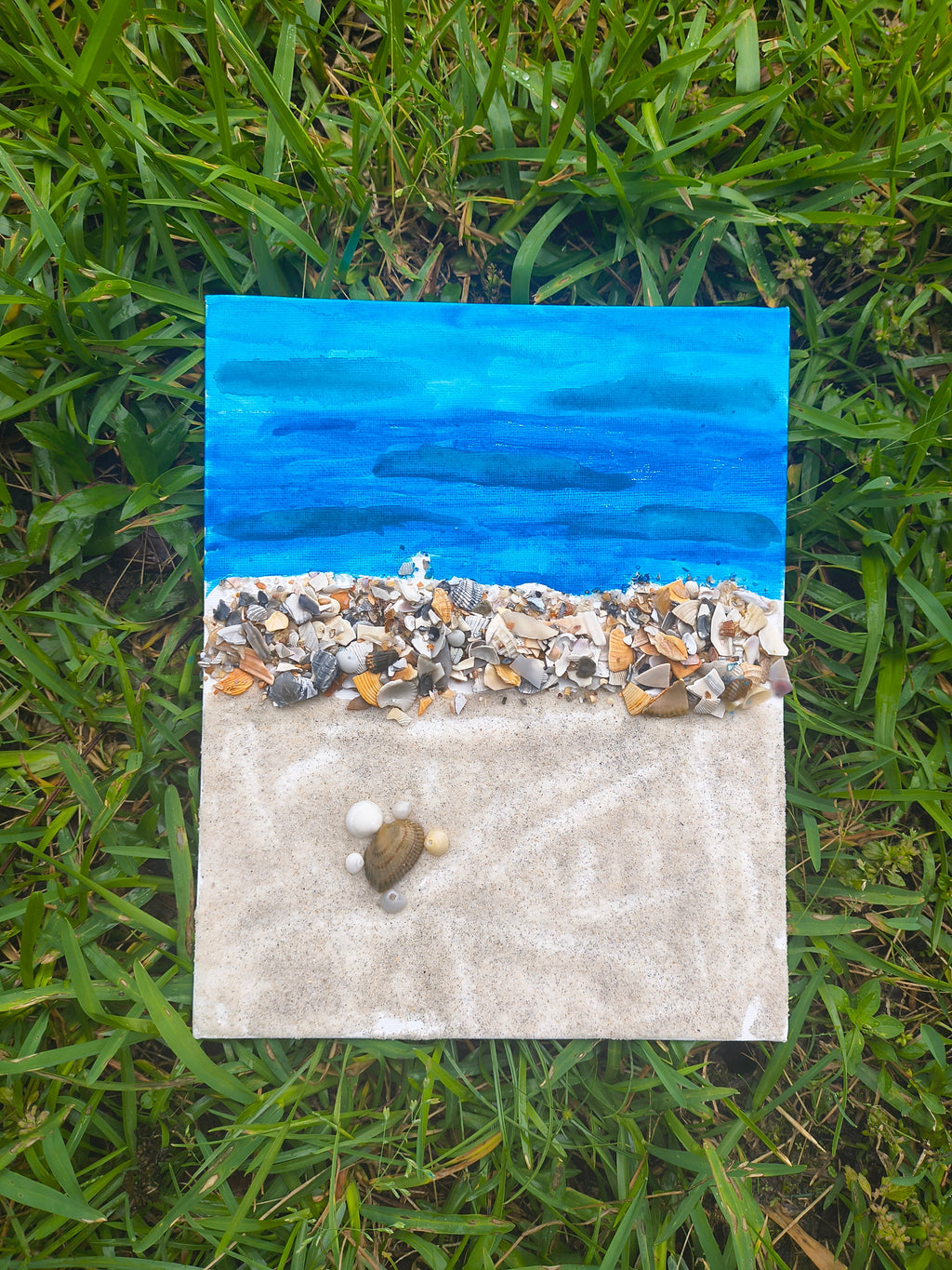 Custom Mixed Media Beach Canvas 8x10