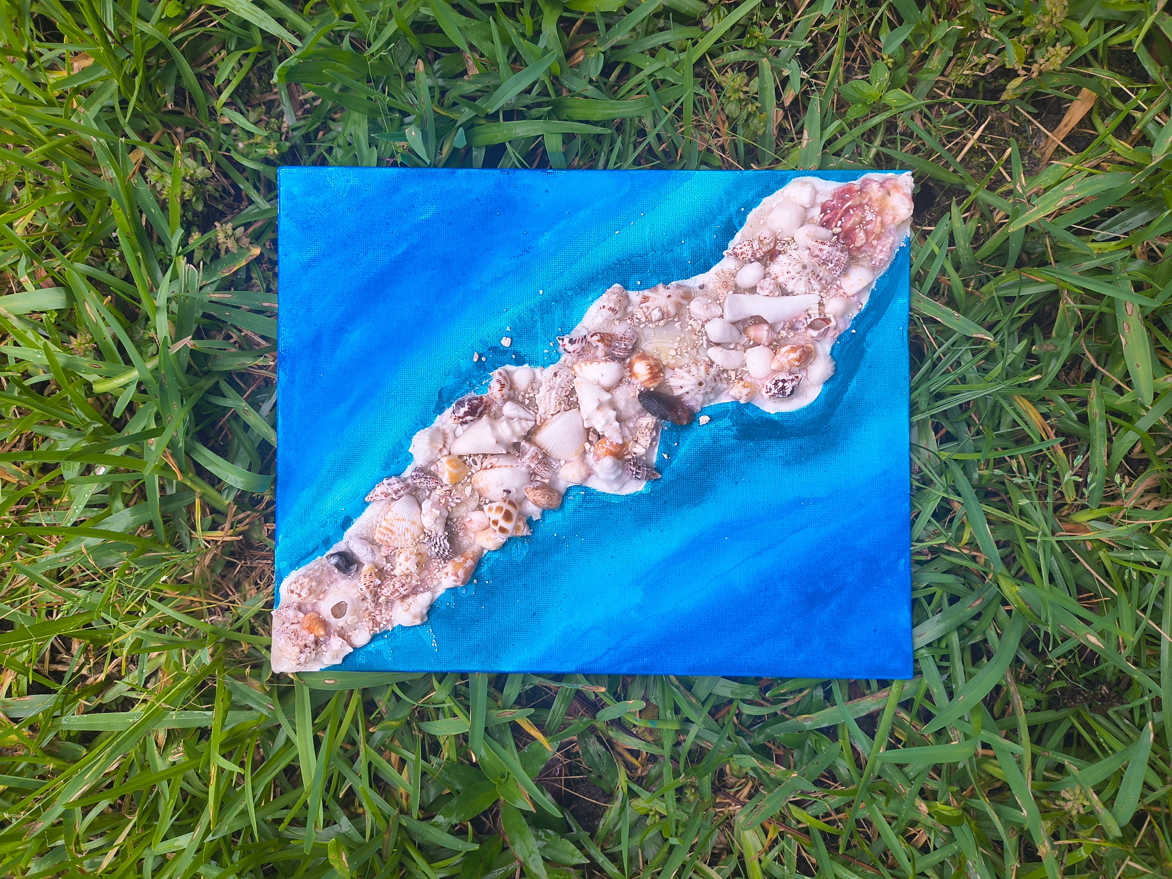 Custom Mixed Media Beach Canvas 8x10
